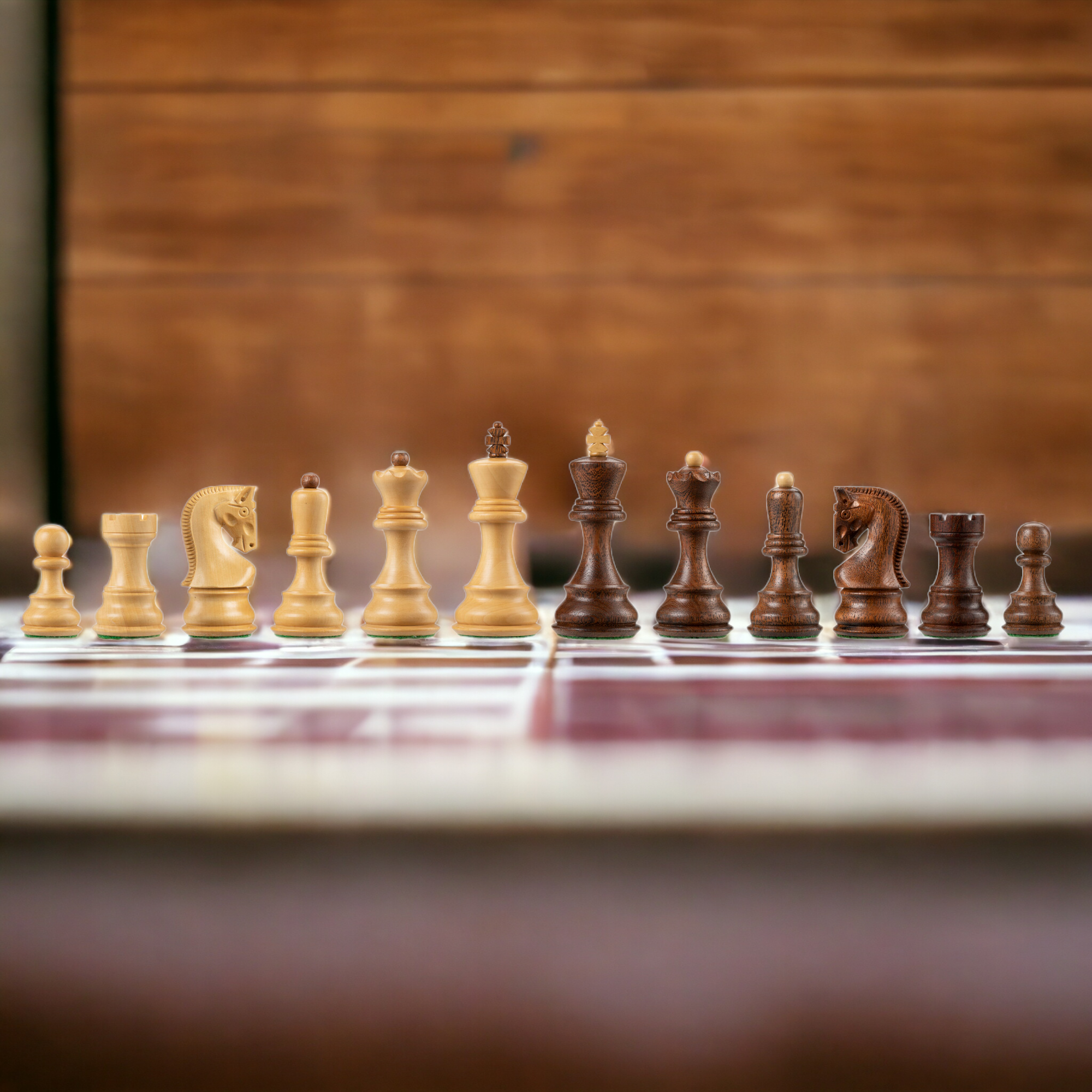 3 Inch Russian Zagreb Acacia Chess Pieces - Official Staunton™